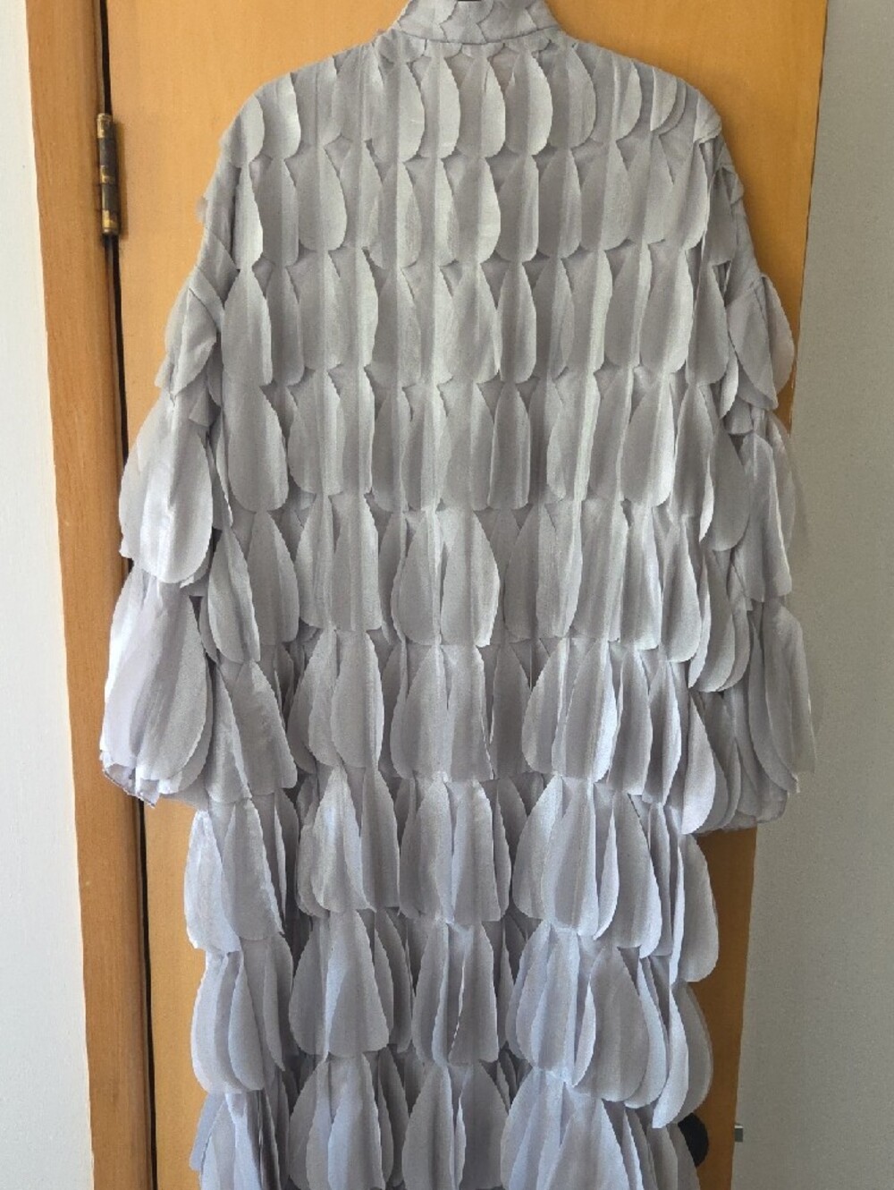 Zara Light Gray Draped Blouse - Picture 2 of 3